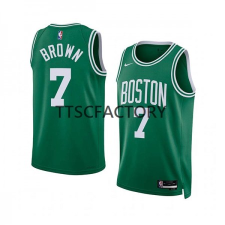 Maglia NBA Boston Celtics Jaylen Brown 7 Nike 2022-23 Icon Edition Green Swingman - Uomo